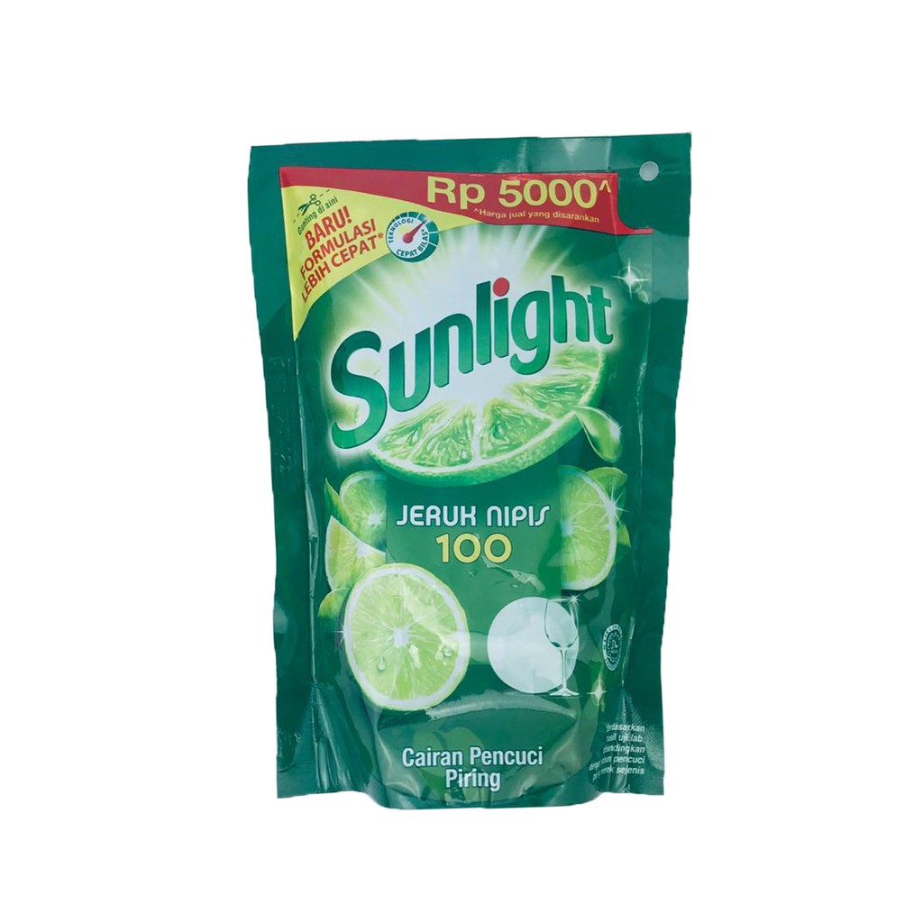 Sunlight / Cairan Pencuci Piring 100 / Jeruk Nipis / 210ml