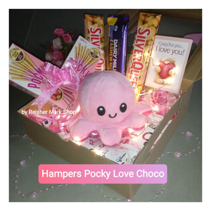 

Hampers Pocky Love + Boneka kado hadiah Birthday wisuda anniversary valentine