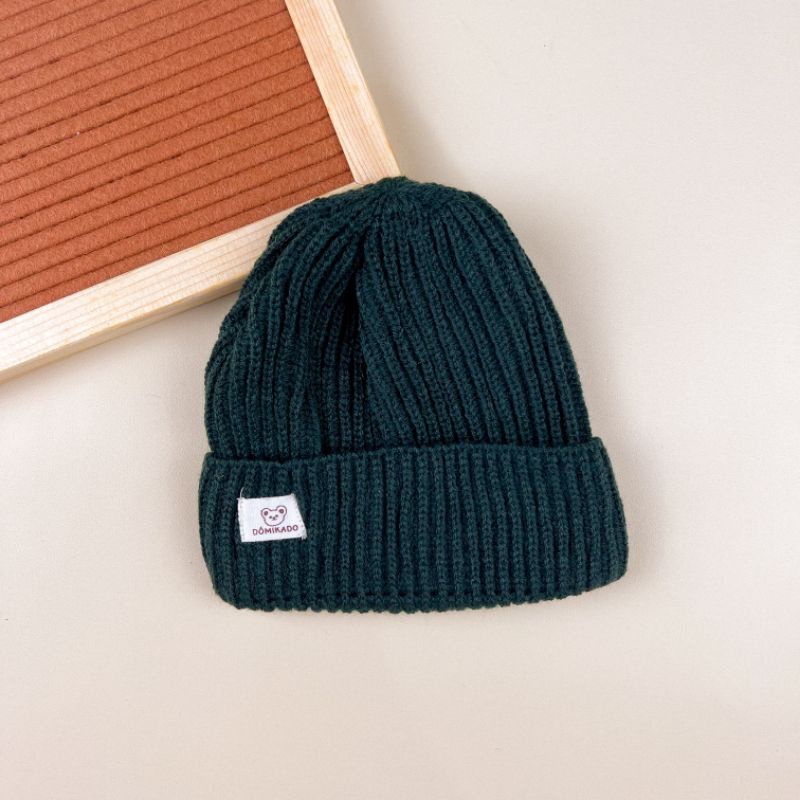 Domikado | Beanie Hat | Beanie hat anak | Topi rajut anak premium-Emerald