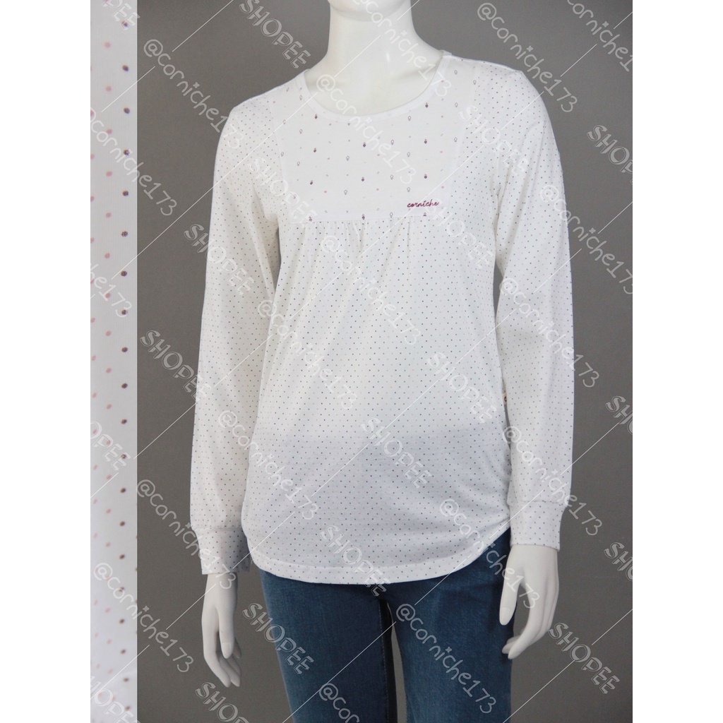 Corniche Sarina Polka Tee Off White - TK231445