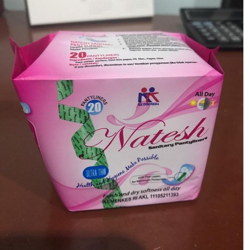 Natesh Pembalut ( Promo Hemat 3 Pack ) Natesh Pantyliner Original KK Indonesia