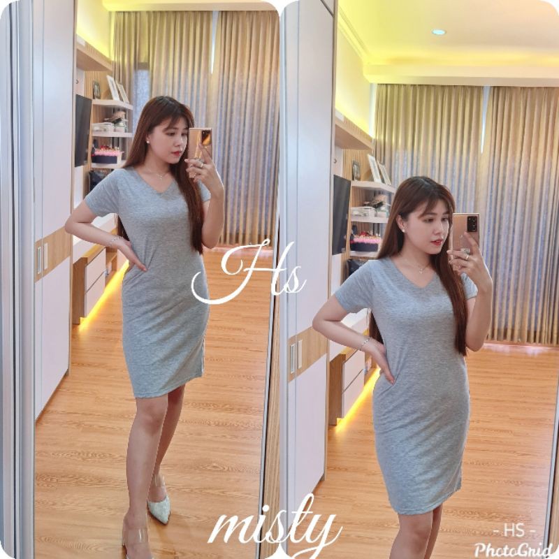 CASUAL DRESS VKEI/DRESS LEHER V/DRESS WANITA VKEI/REALPICT