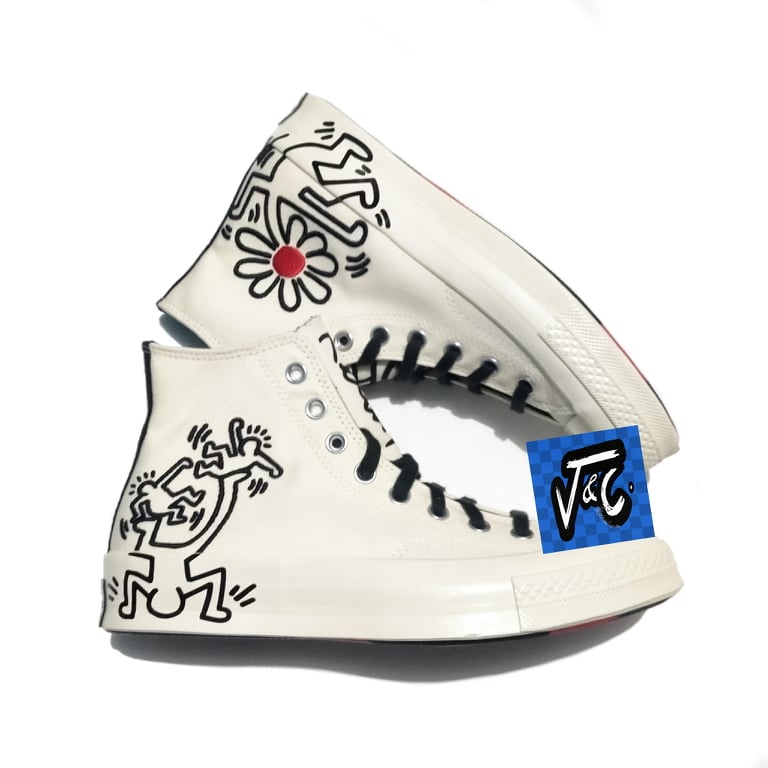 Sepatu Converse Chuck 70 70s x Keith Haring Hi Egret Murah