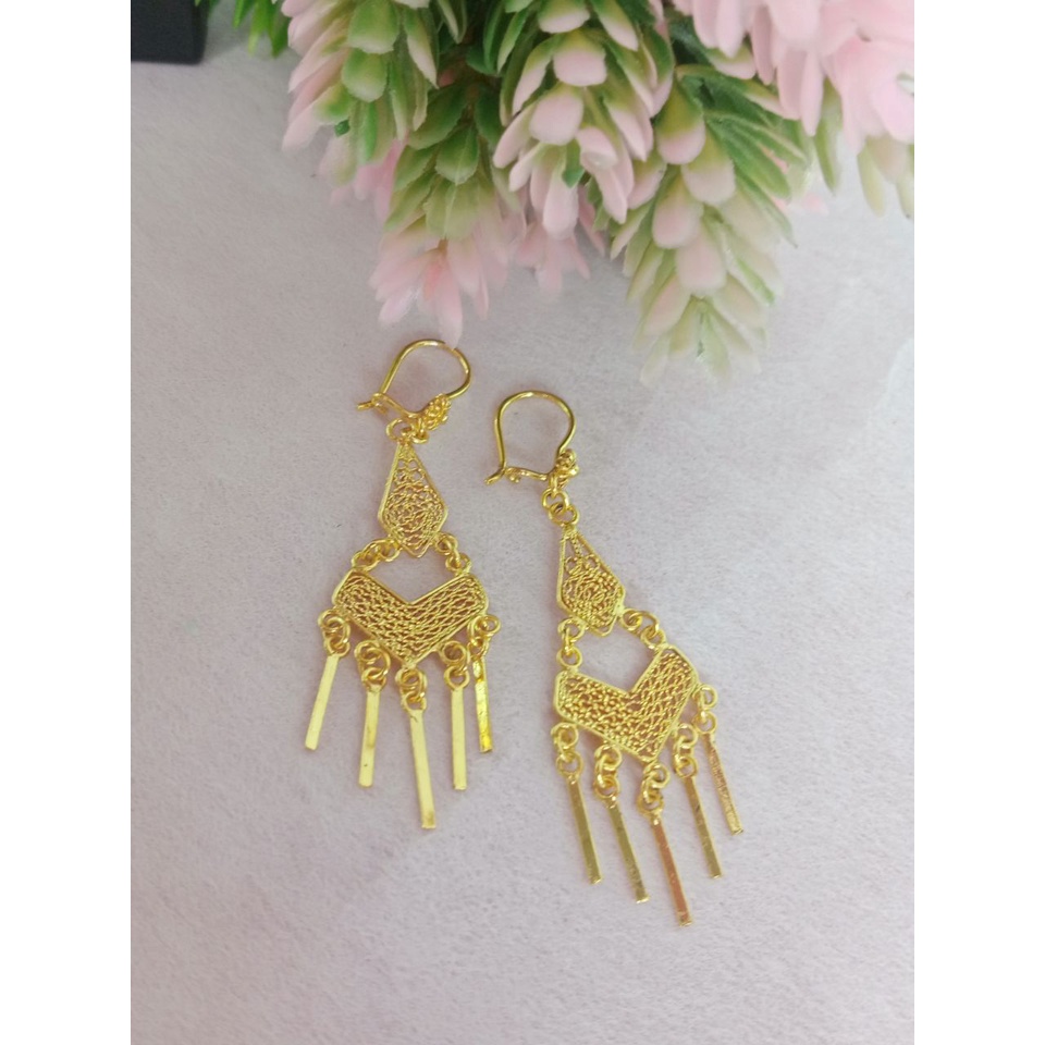 Anting Kendari Lapis Emas / Anting Lapis Emas Mewah / Anting Kendari