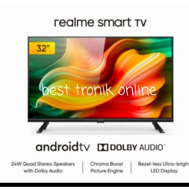 Realme 32inch Tv Led 32" Android TV Bezel less Smart Tv