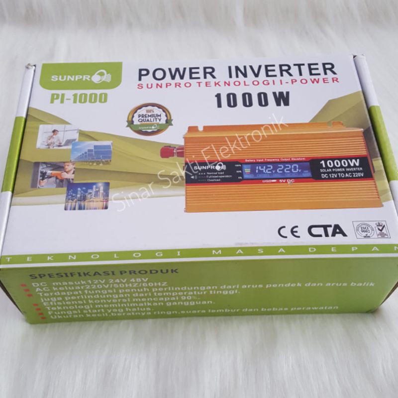 Power Inverter DC to AC 1000 watt pengubah arus dc ke ac by sinar sakti malang