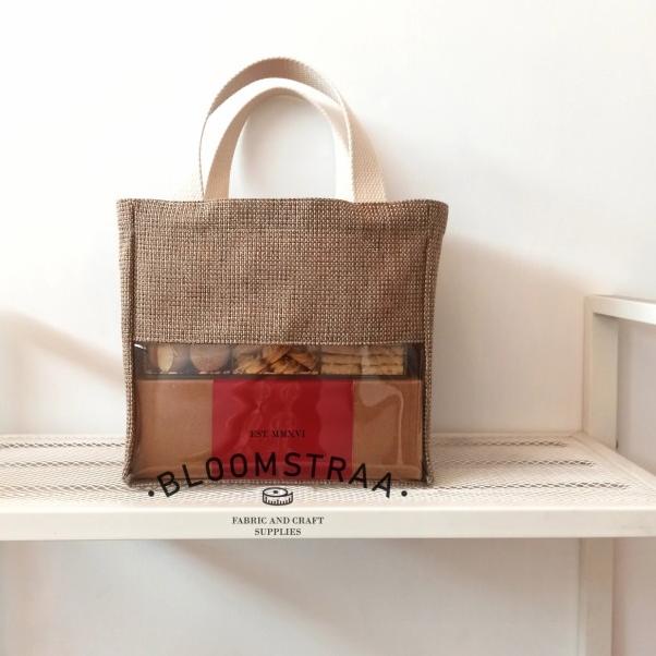 

[ LICORICE ] Hampers Bag Jute Tas Souvenir 21x20x13 cm Tas Goni Mika