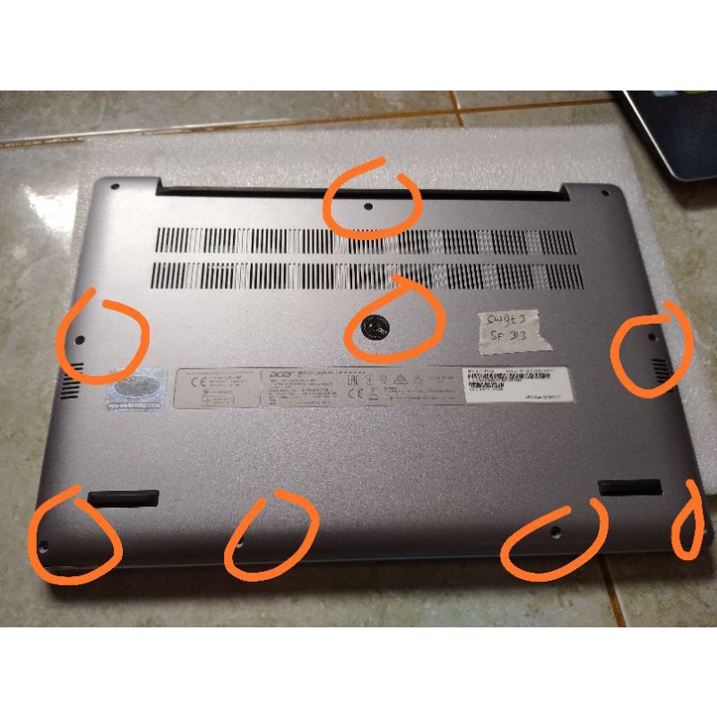 Swift 3 baut skrup laptop acer swift 3 swift3 sf314