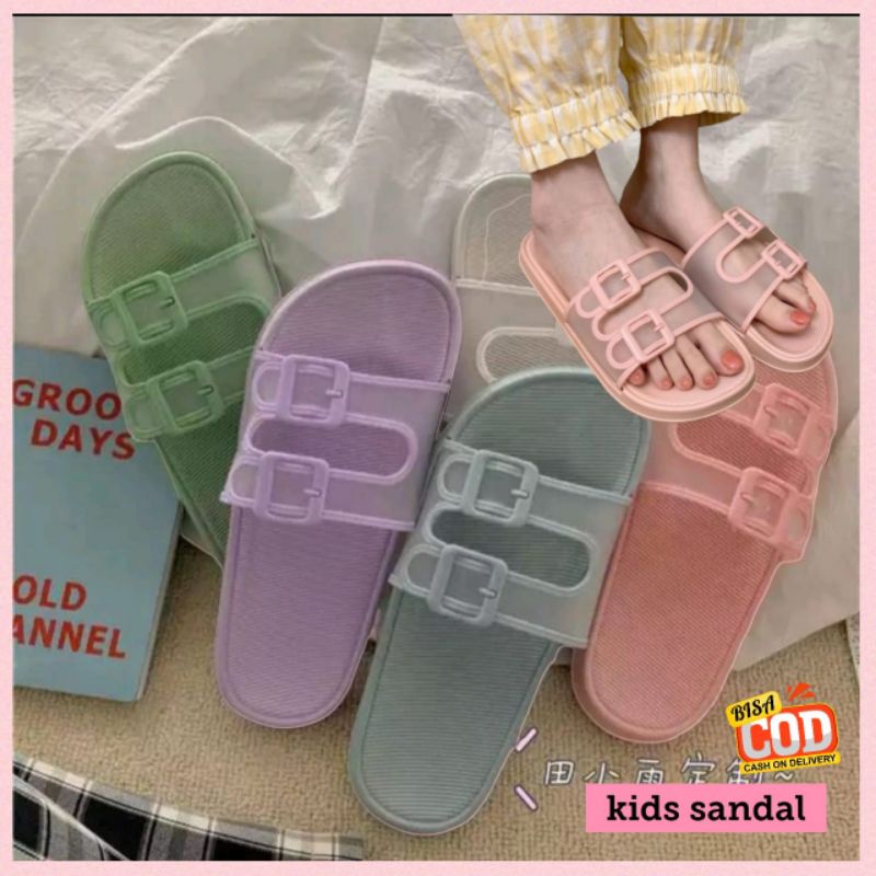 Sandal Jelly Anak Slop Import Perempuan V 202