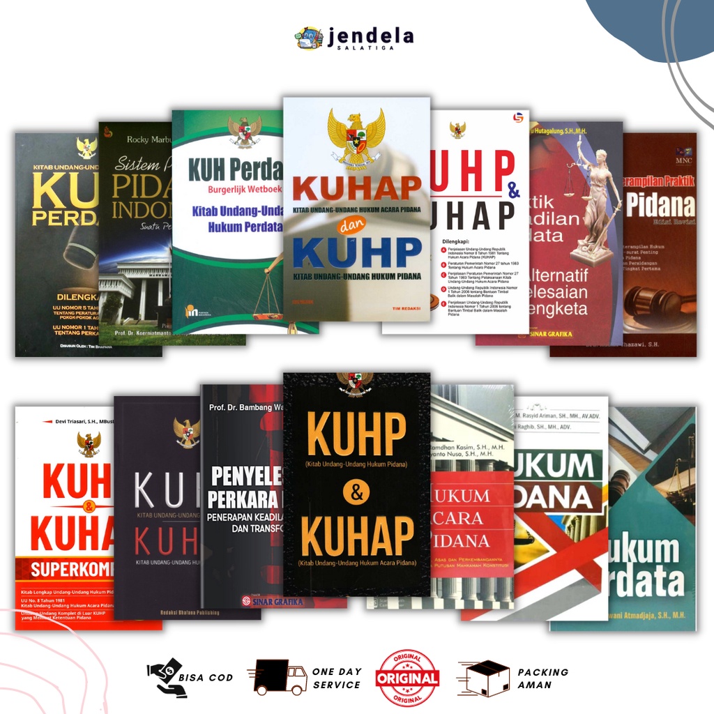 Koleksi Buku Hukum - Kitab Undang Undang Hukum Pidana dan Perdata KUHP & KUHAP