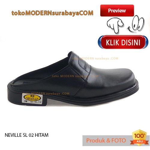 NEVILLE SL NEW 02 HITAM sandal pria slip on