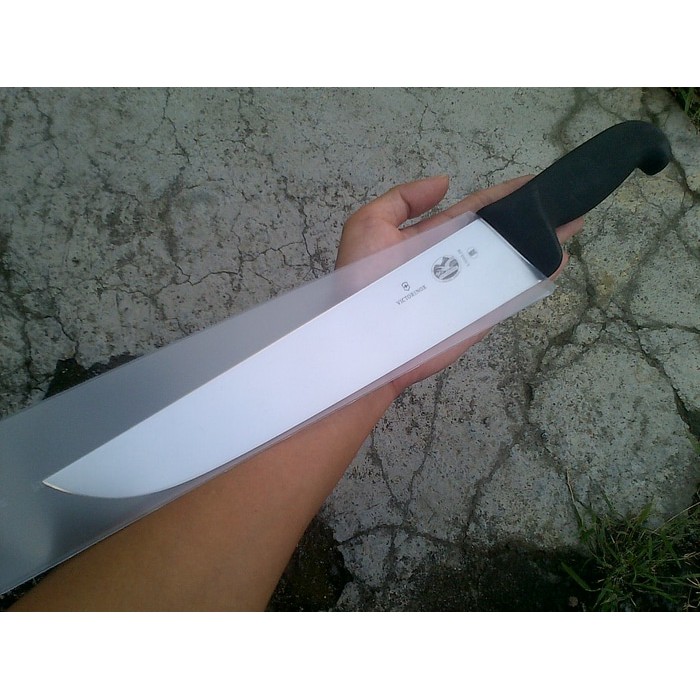 Pisau Sembelih Lurus 28 cm Victorinox Butcher Straight 5.5203.28 Black Fibrox Handle Original Swiss