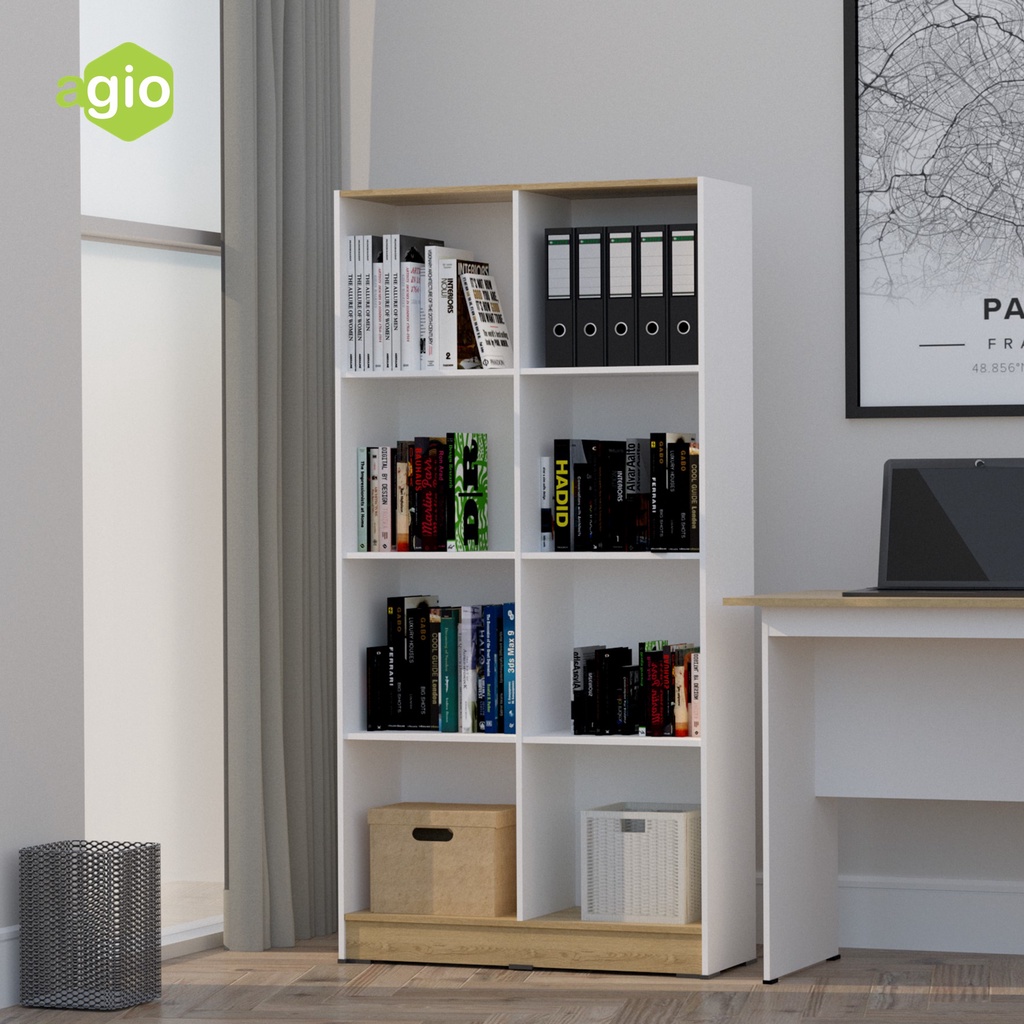 Oggi - Rak Susun / Lemari Buku Dokumen / Bookcase / Agio Shiro Bookcase 80