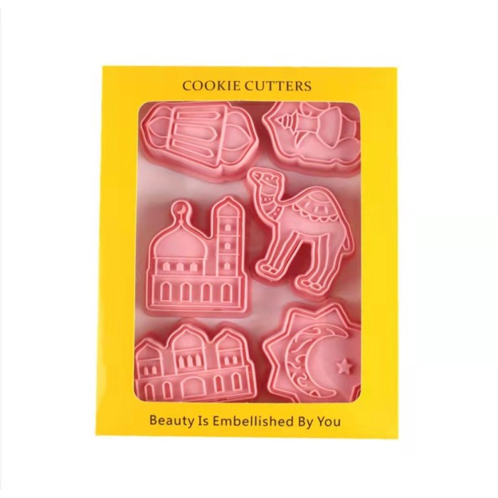 

Cookies cutter/ cetakan cookies idul fitri/ cetakan kue lebaran - PINK 6MOTIF