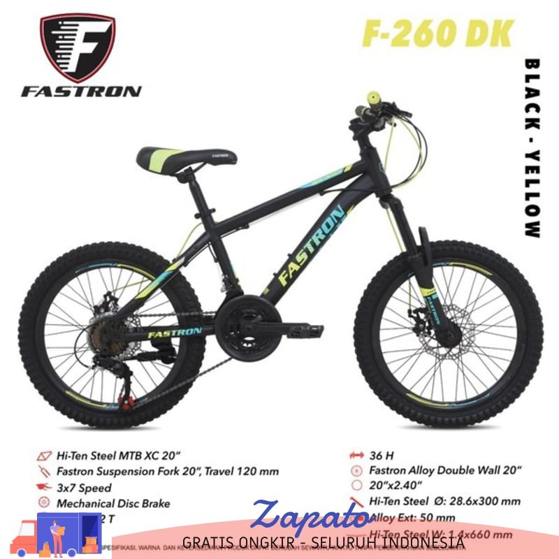 Sepeda MTB 20 Fastron F260 DK Disc Brake