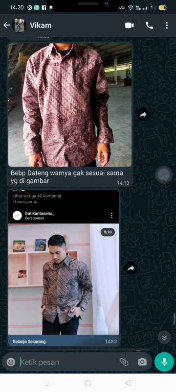 Kemeja Batik Sekar Jagad Panjang