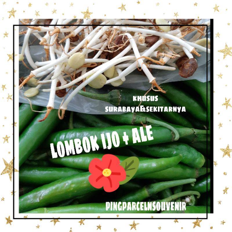 Lombok hijau lombok ijo + ale 250gr || sayur online murah surabaya