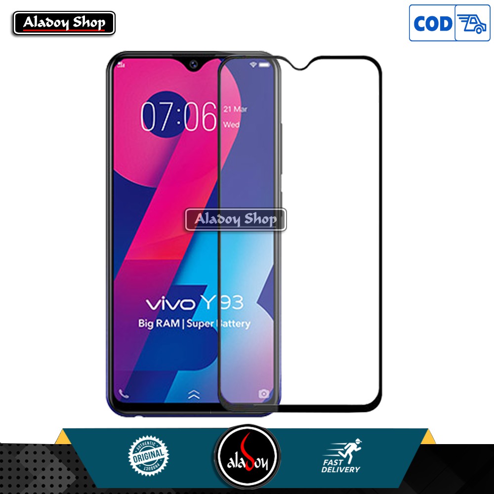 Tempered Glass Vivo Y91 , Y93 , Y95 Antigores Kaca Pelindung Layar Screen Protector Full Cover