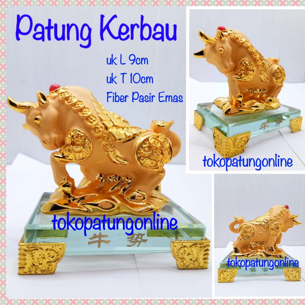 Patung Kerbau Fengshui Pasir Emas 010