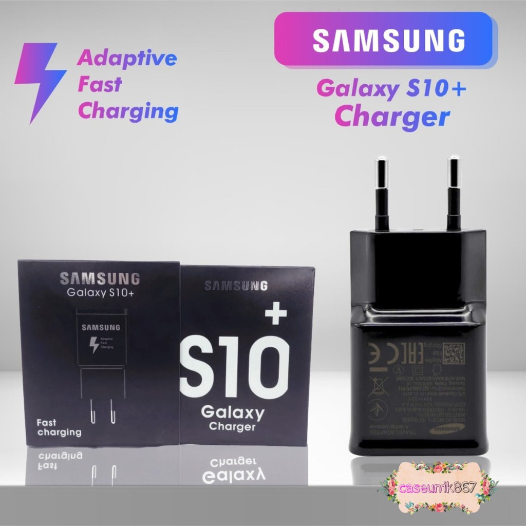 BM003 S10+ batok kepala adapter Cashan charger original Samsung 3A Fast charcing pengisian cepat CS2055