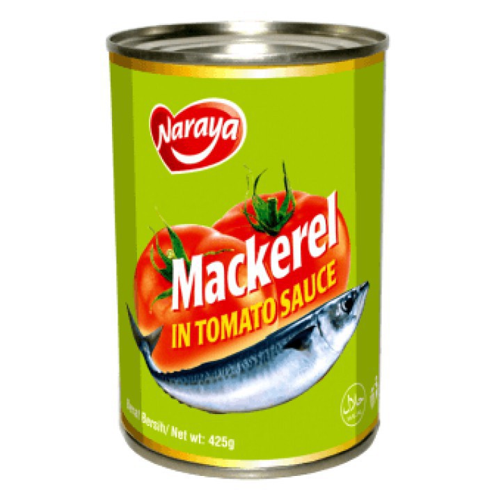 Naraya Mackerel in tomato sauce makarel saus Tomat ikan kaleng 425g