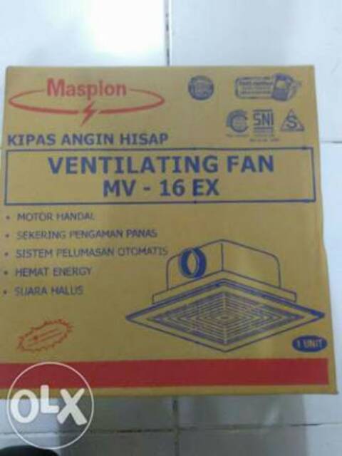 MASPION VENTILATING EXHAUST FAN MV 16EX. KIPAS ANGIN HISAP UKURAN 16CM