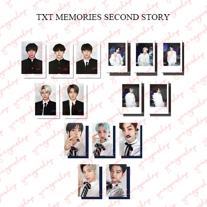 [READY / SET] TXTT MEMORIES SECOND STORY PHOTOCARD UNOFFICIAL FANMADE YANGPASHOP BEOMGYU SOOBIN YEON