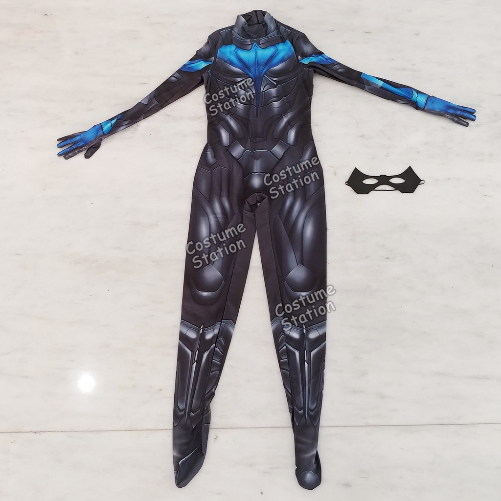 Kostum Nightwing / Costume Batman Sidekick Justice League pria dewasa