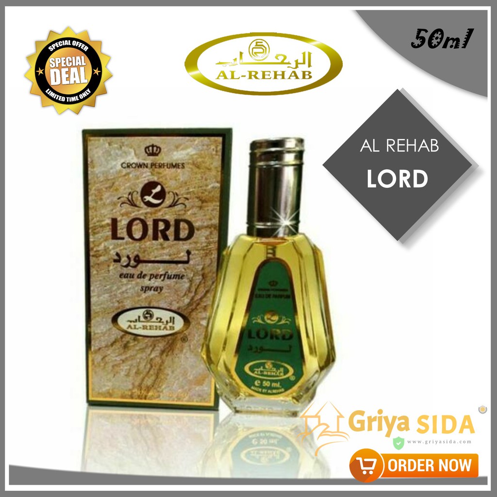 Parfum al rehab lord 50ml original minyak wangi alrehab spray aroma Lord best PROMO!