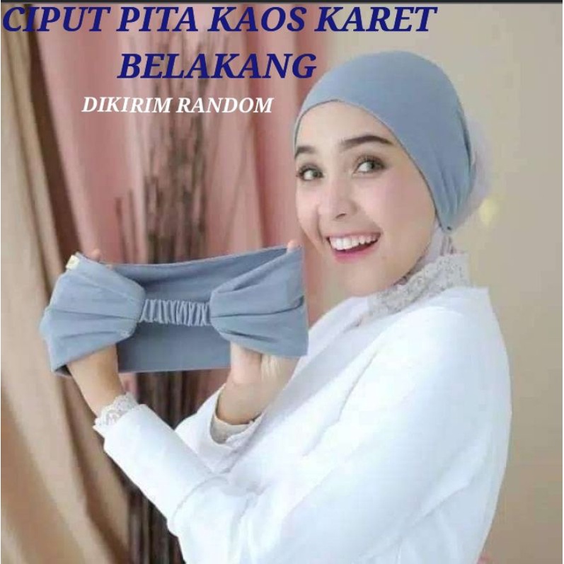 Ciput bandana kaos bando karet belakang