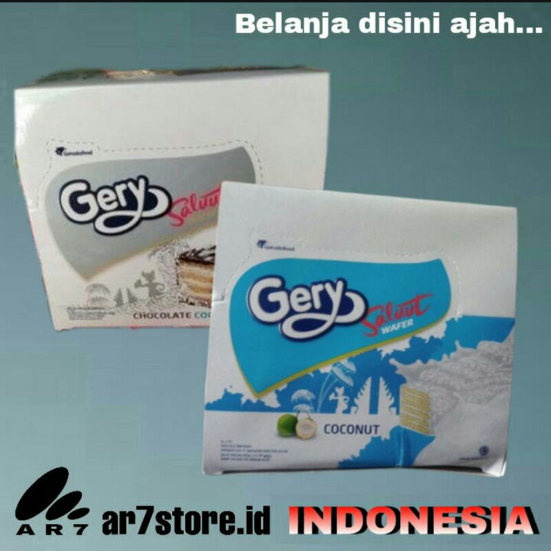 

GERY Salut wafer coconut coklat kelapa 1 Box isi 12 pcs