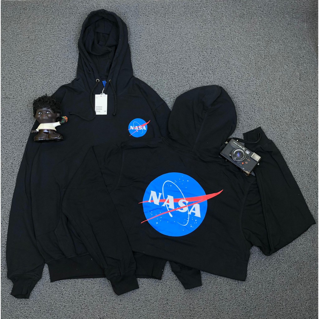 JAKET SWEATER HOODIE NASA H&M MEATBALL LOGO HITAM ...