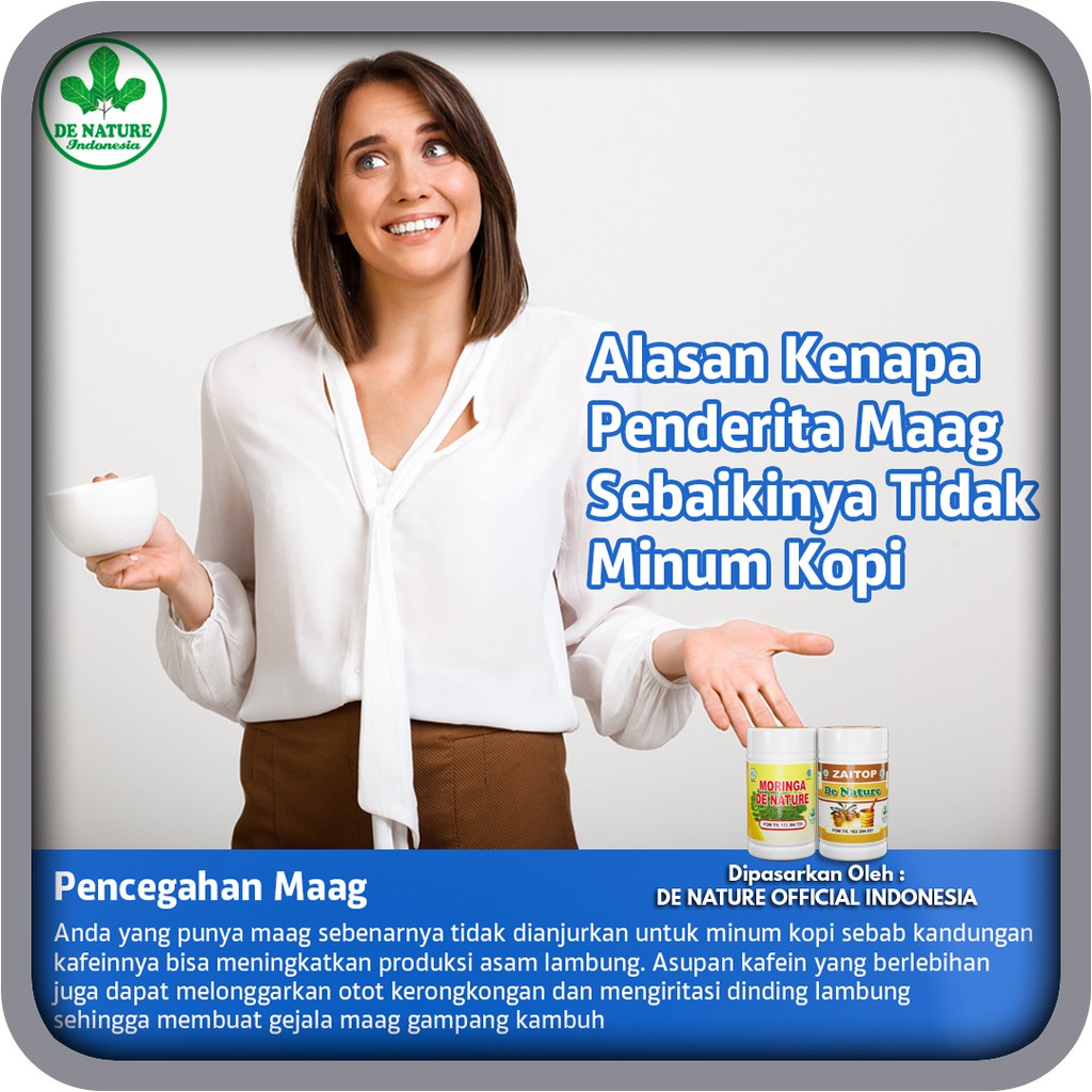 Paket Obat Maag Asam Lambung Herbal Denature - Moringa + Zaitop - DE NATURE OFFICIAL INDONESIA-5