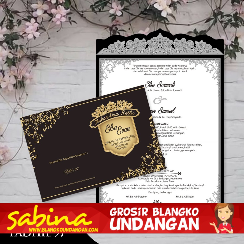BLANGKO UNDANGAN PERNIKAHAN MURAH FADHIL 97 | SABINA ...