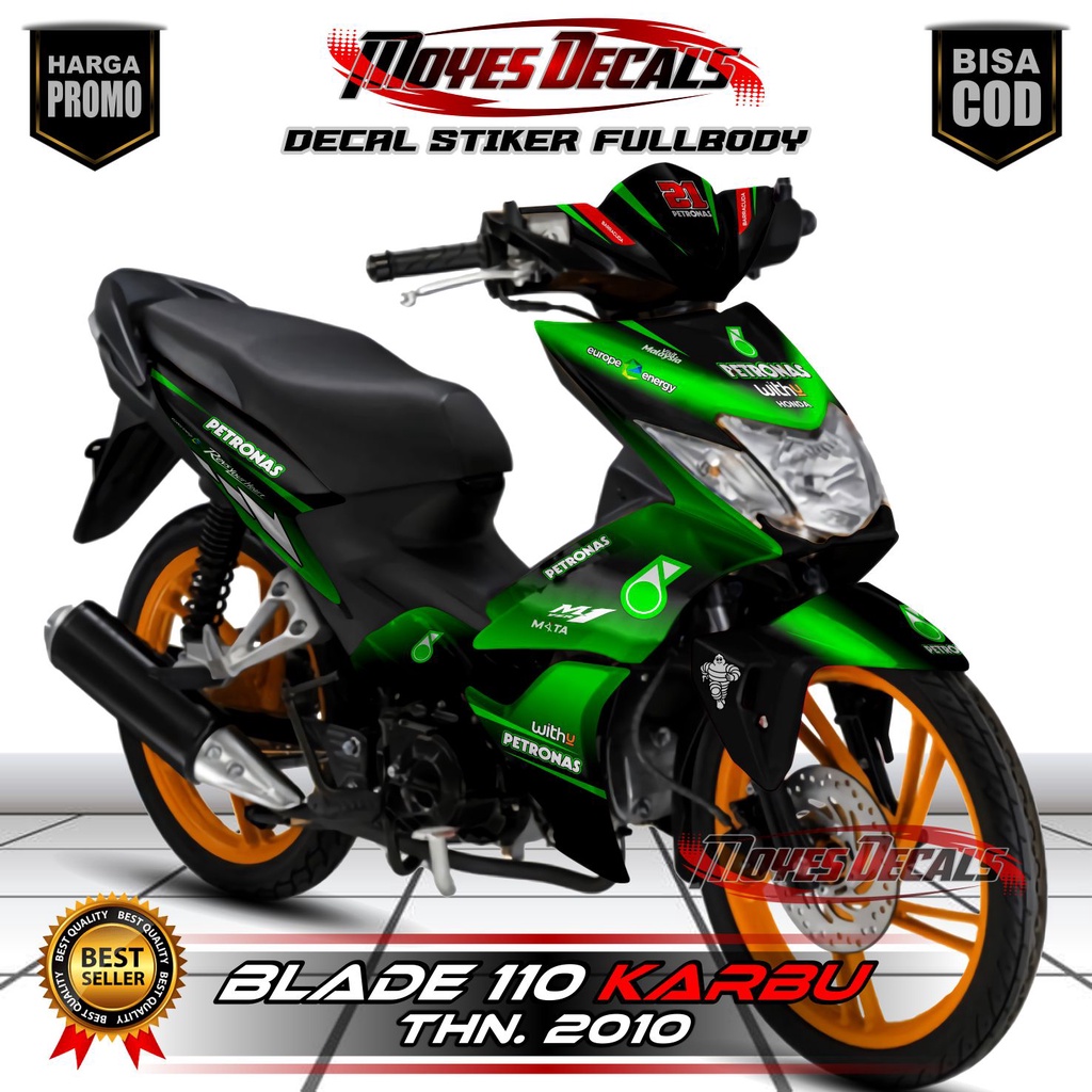 BISA COD / BAYAR DI TEMPAT decal honda blade 110 karbu petronas