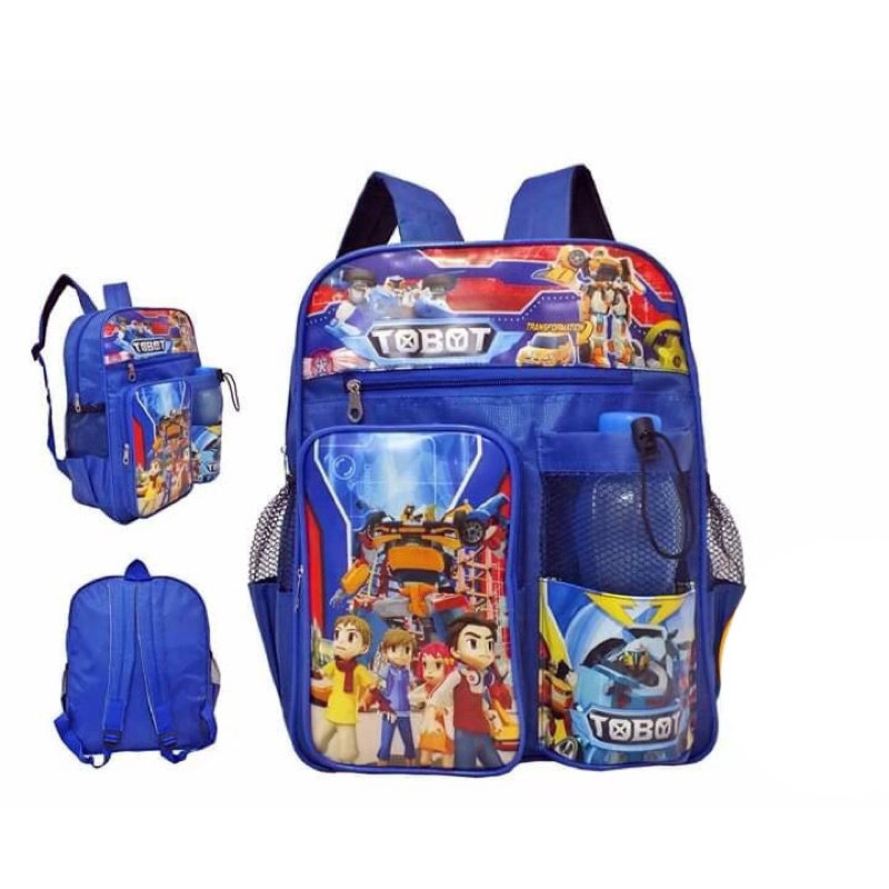 tas ransel anak bonus botol minum tas ransel anak laki laki karakter tayo tobot ultraman doraemon