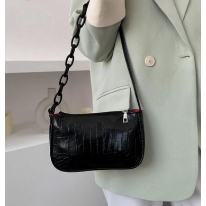 SHOULDER BAG CROCO RANTAI WANITA/VINTAGE CROCO RANTAI FASHION BAG KOREA