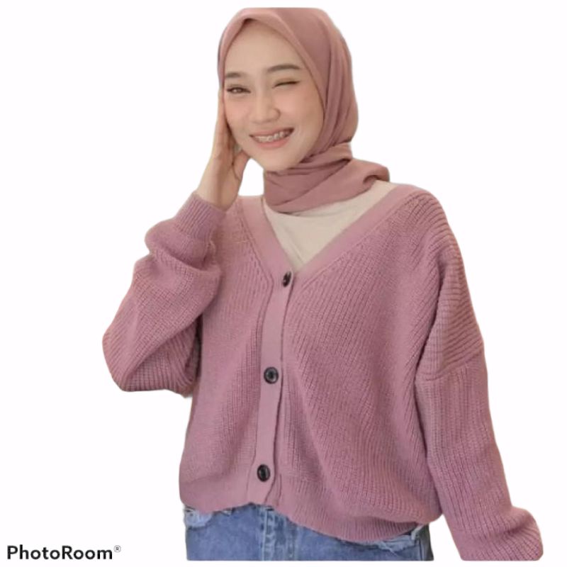 Promo CARDIGAN RAJUT WANITA CROP KNIT OUTER PREMIUM