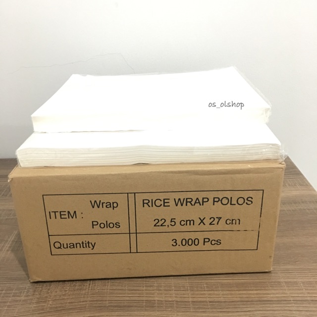 1Rim 500pcs GROSIR Kertas Nasi rice burger hotdog wrap paper polos 22,5x27 25x27 30x30 24 28gsm