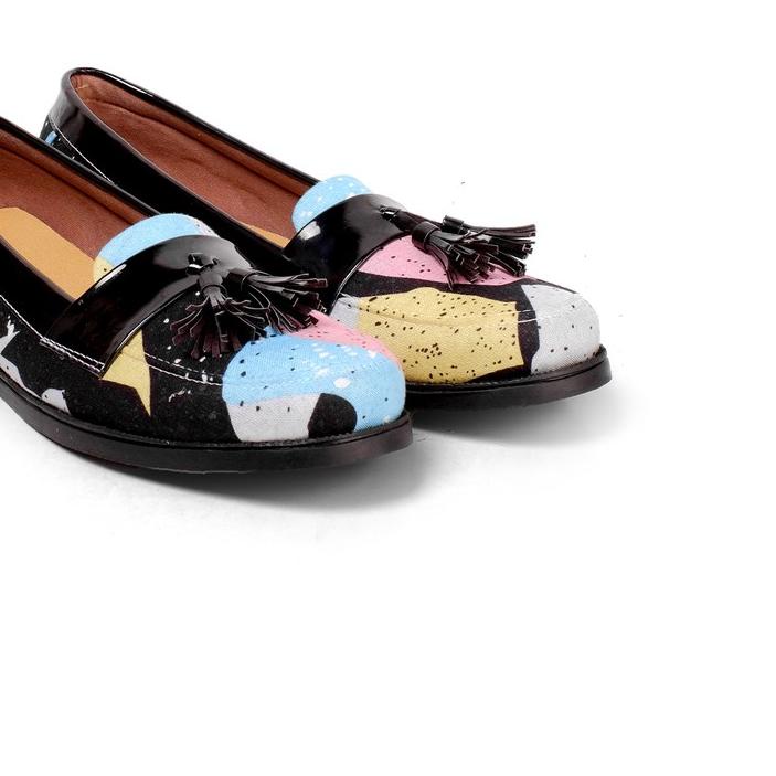 ♣ Ellesis Sepatu Flatshoes Loafer Wanita - Arme Fiona Frosty Series | Brown, Black, Black Polish ➳