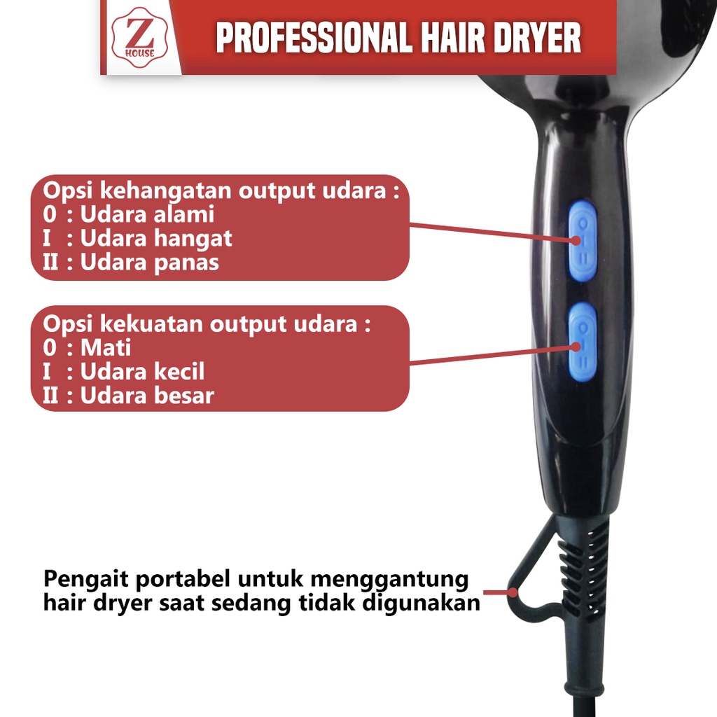 Hair dryer Rambut Hot Dan Cold Air Pengering Rambut Ion Alat Pengering Rambut Hair dryer Murah Kualitas Bagus Hair dryer 800W Pengering Rambut Termurah Daya tinggi HAIR DRYER pengering rambut 800W