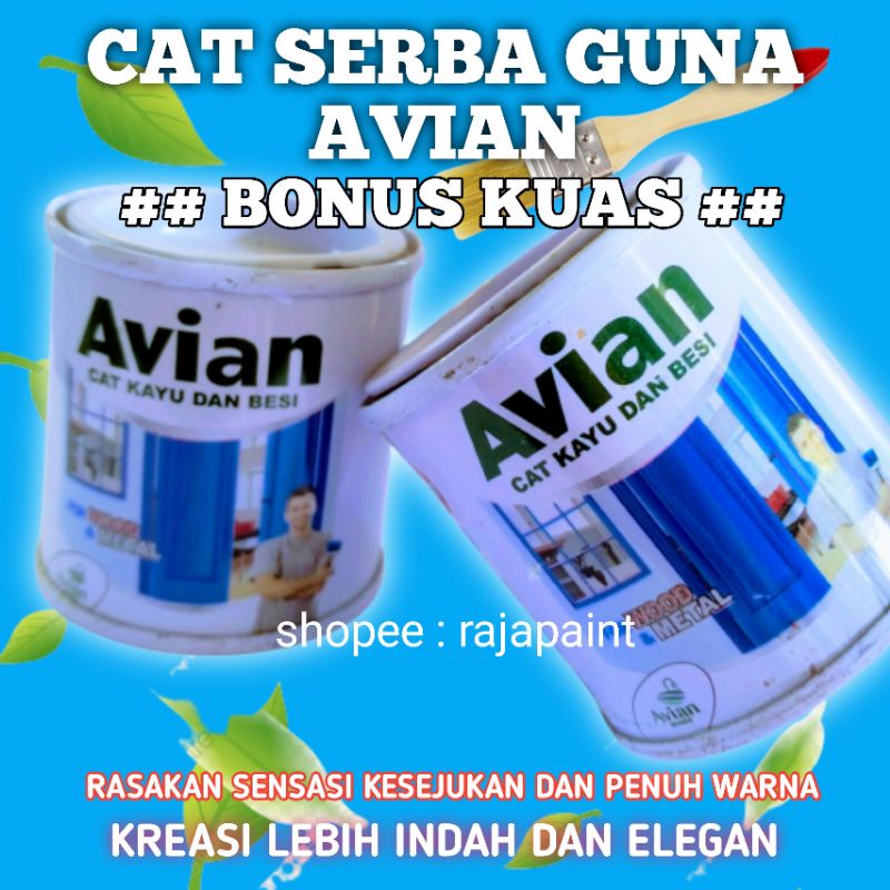 

(PAKET HEMAT)cat kayu & besi avian kemasan tanggung