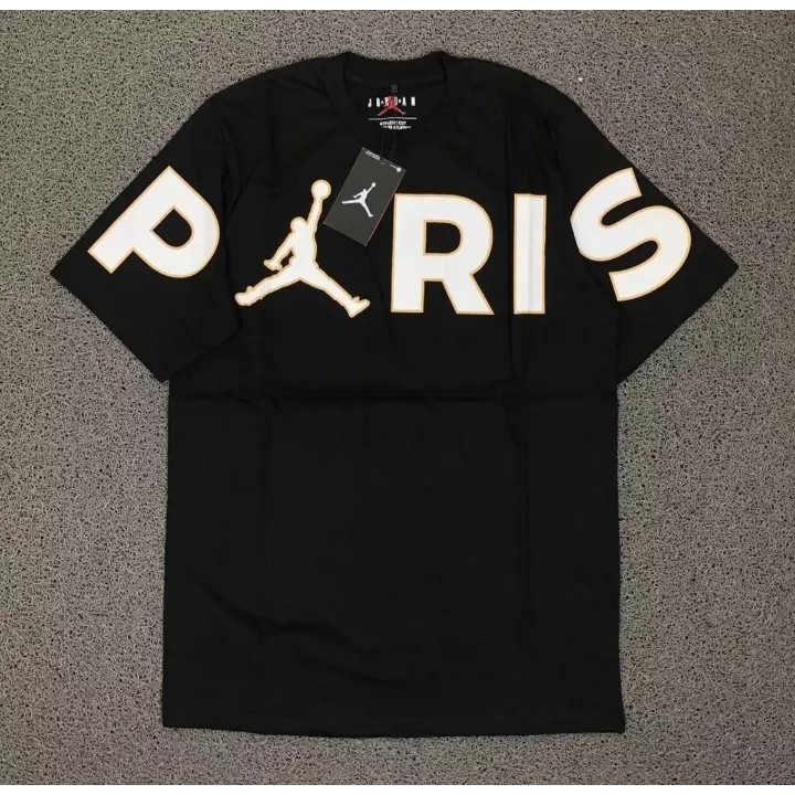 Baju Paris Black Kaos Baju Air Jordan Paris Edition Kaos Sport