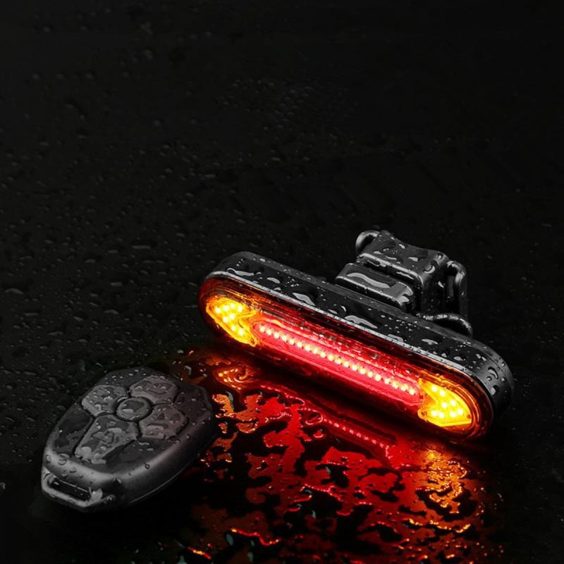 Lampu Belakang Sepeda Bicycle Taillights Safety Lamp Wireless Remote Control - DC-110 - Black