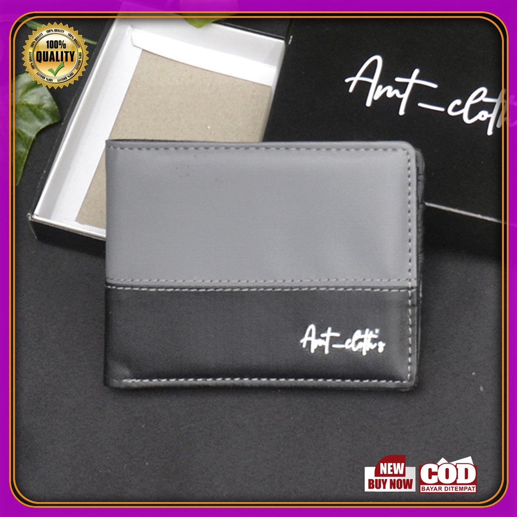 Dompet lipat Fashion Pria Dompet Leather Simple premium COD