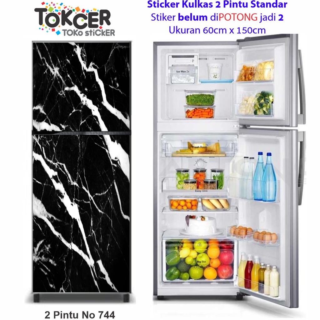 Stiker Kulkas/stiker Kompor/stiker Magicom/stiker AC Motif MARMER HITAM