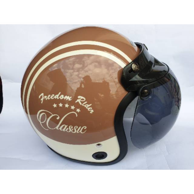 Helm bogo dewasa MOTIF CLASSIC HELMET RETRO
