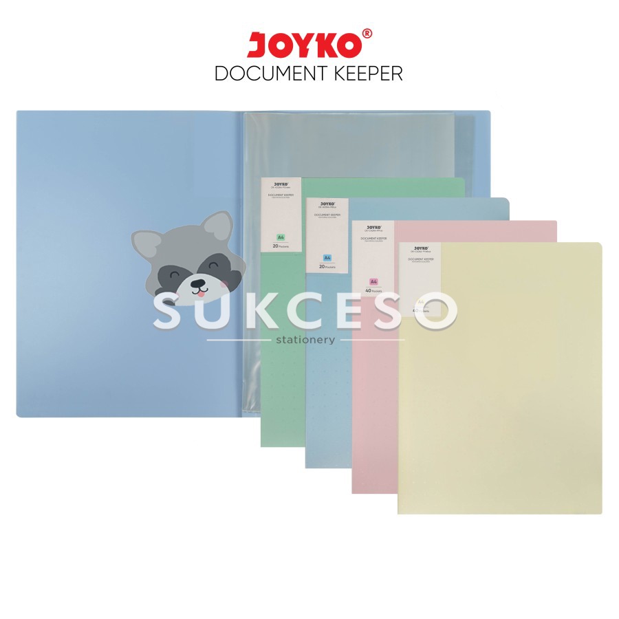 

Joyko Document Keeper A4 20 Pocket / Map File Dokumen Folder Warna Pastel