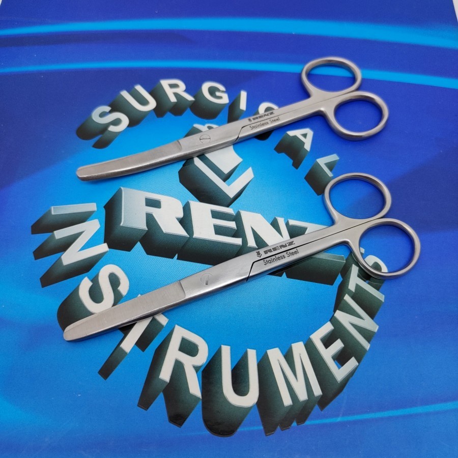 Alat Medis Alkes Gunting Operasi Tumpul-Tumpul 14cm | Renz Surgical Gunting Medis|Gunting Operasi|Gunting Dokter