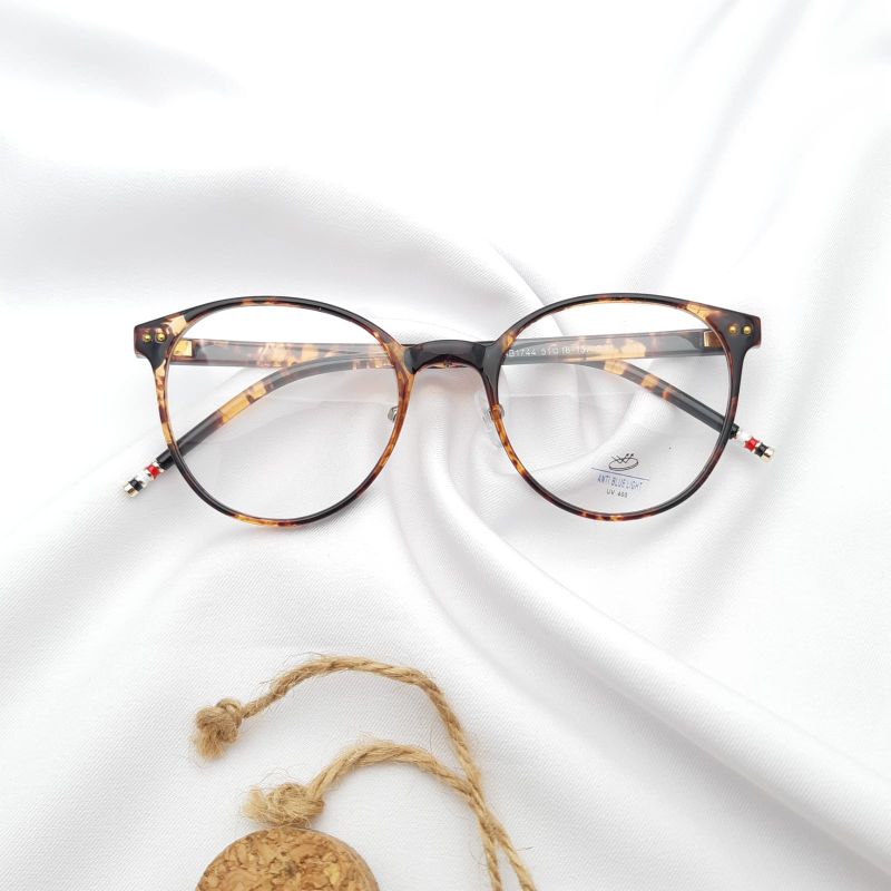 Kacamata/Frame Terlaris 1744 Size 51-16-137 paket lensa radiasi photocromig mines silinder plus